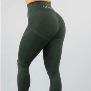 Forest green Alphalete revival leggings (V3)